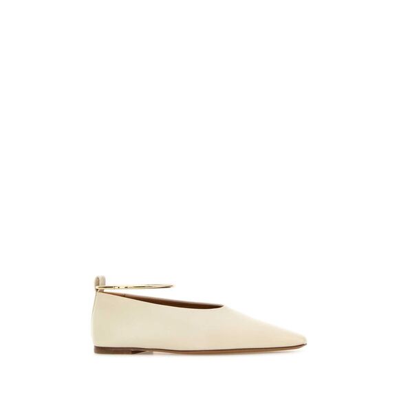 Jil Sander Women Ivory Leather Ballerinas - Picture 2 of 2